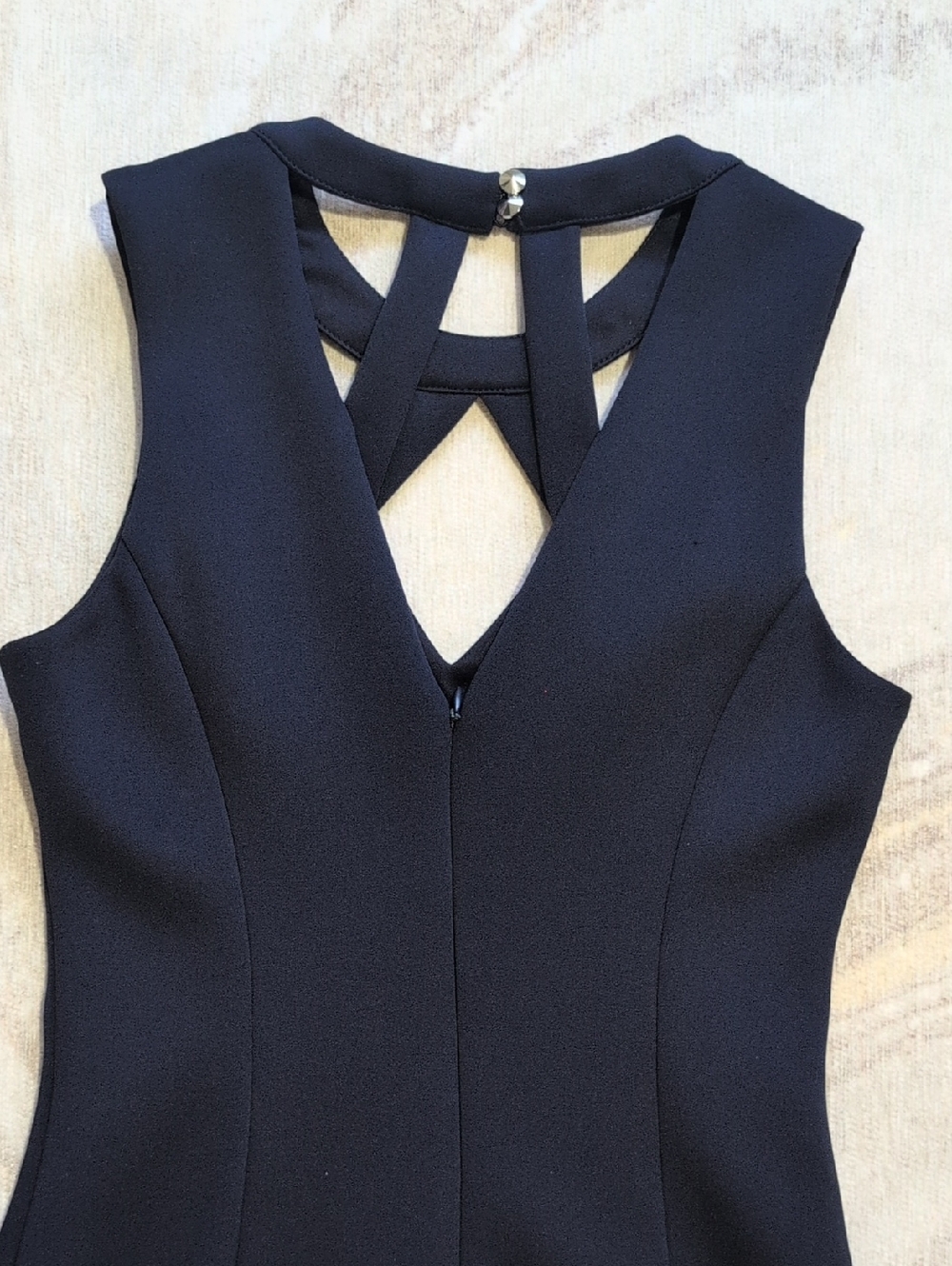 Guess Navy Crisscross Neck Mini Dress - Picture 3 of 4